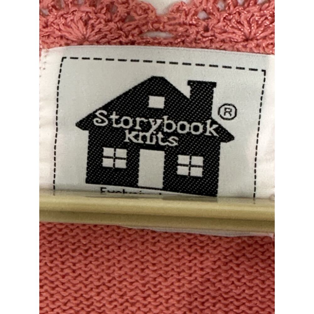 NWT Storybook Open Knit Vest 2X Beaded Sequins Grandma Core Button Front Crochet - Picture 13 of 14
